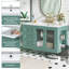 Meuble-lavabo mural 36 po avec lavabo en céramique, armoire de rangement flottante avec 3 tiroirs et armoire en bois massif