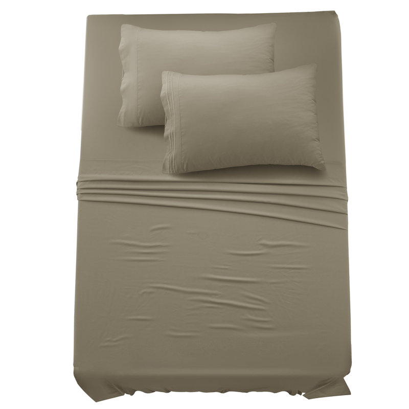 Lux Decor 6-Piece Ultra-Soft Microfiber Sheet Set Deep Pocket Fitted Sheet, Wrinkle & Fade-Resistant, Hotel Quality Bedding