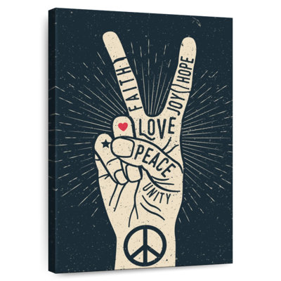 Khadjiah Peace Sign Typography