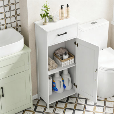 Bathroom Cabinet With Drawer And Adjustable Shelves For Living Room, Entryway