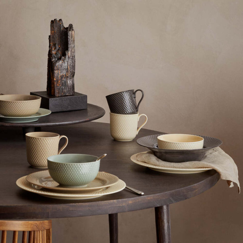 Rhombe Earth Porcelain Dinner Plate