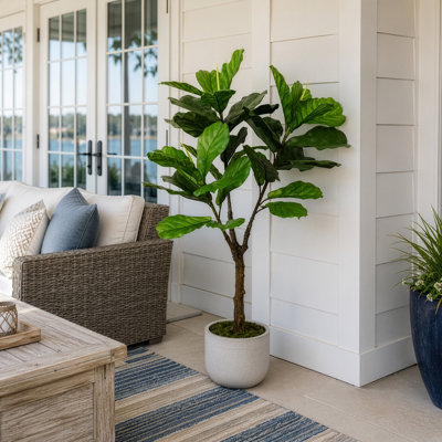 Faux Fiddle Leaf Fig Tree in Pot