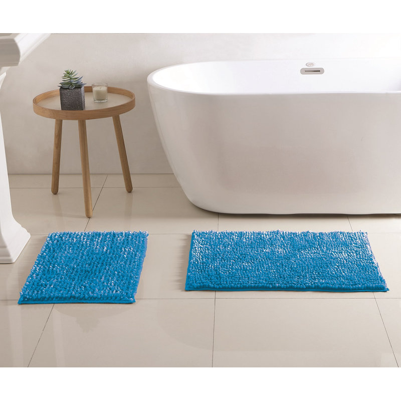 Tapis pour salle de bain Lanarose, Turquoise