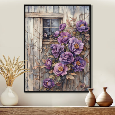 Lavande, pivoines par The Weathered Barn II - pivoines, art mural
