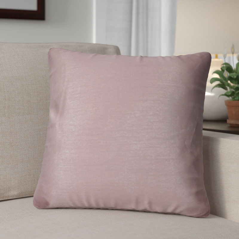Faux Silk Throw Pillow, Plum, 18" x 18", Square