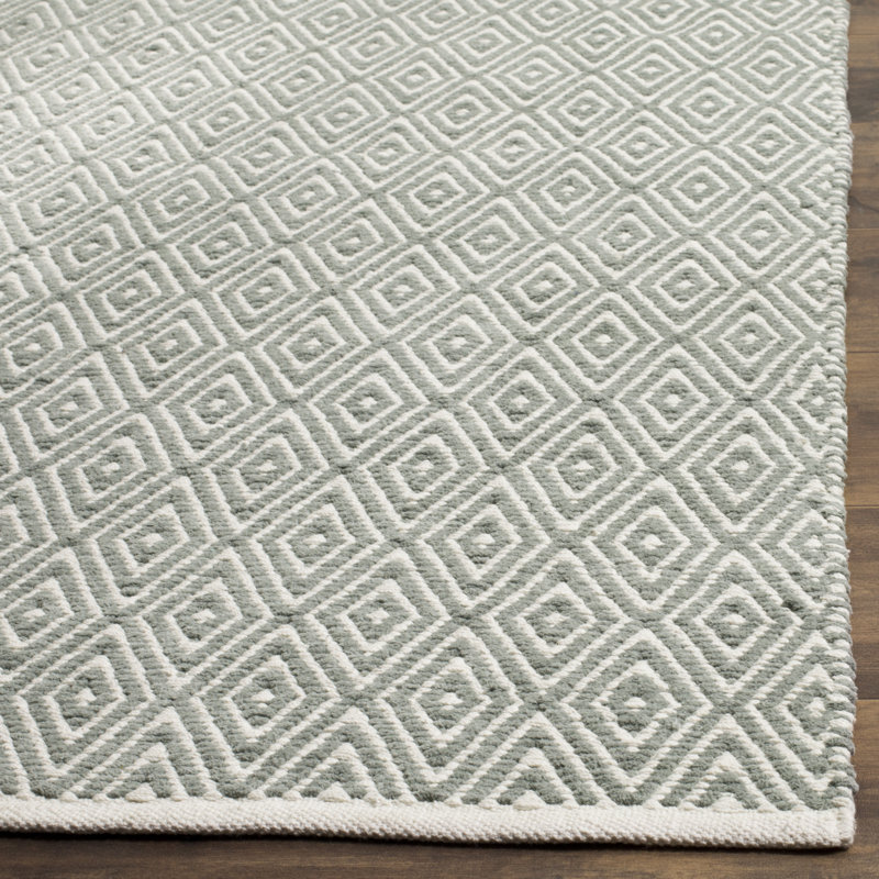 Bryent Flat Weave Cotton Geometric Rug, Rectangle 3' x 5'