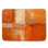 Tapis de bain texturé abstrait orange