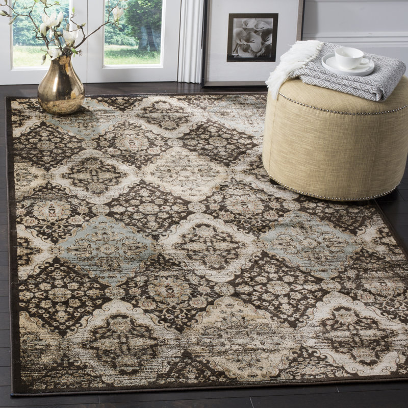 Floral Hand Woven Area Rug, Rectangle 155 x 231 cm