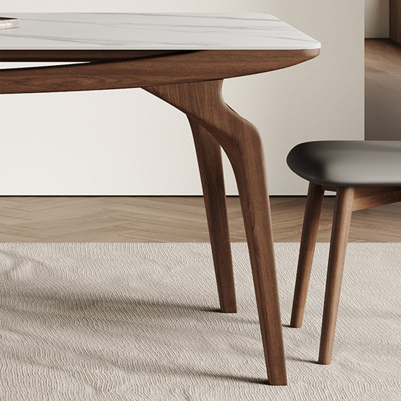Ensemble de table de salle à manger rectangulaire et chaises, H 29,53 po x l 35,43 po x L 78,74 po