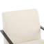 Méridienne beige moderne de 26,38 po avec revêtement en polyester et structure en métal robuste, idéale pour le salon, la chambre à coucher ou le bureau