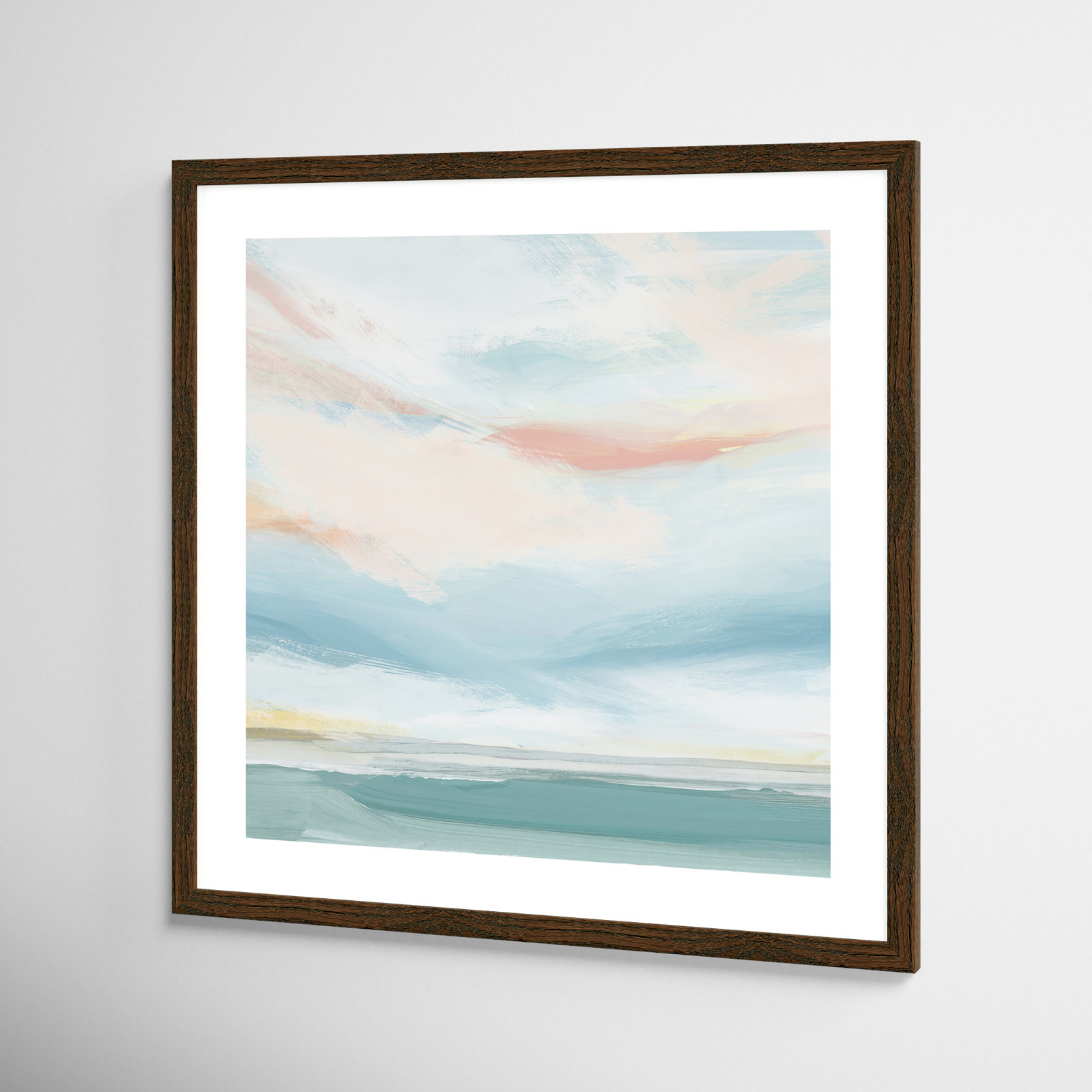 Delphi "Sweetness I" Painting by Isabelle Z, 24.75" H x 24.75" W x 0.75" D, Walnut Wood Framed Paper