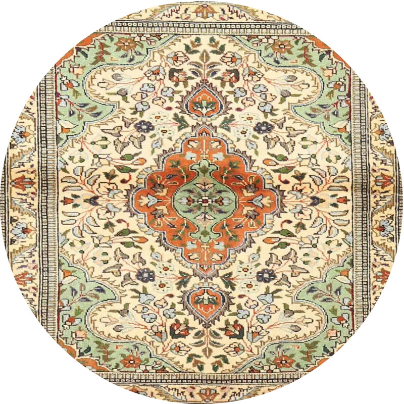 Oriental Indoor Rug, Round 4'