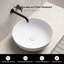 Lavabo vasque de salle de bain rond à surface solide 15 "MonBlari - blanc mat-120971855