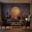 Rouleau de papier peint mural Cityscape Moon-876088694-876088695