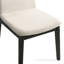Ensemble de chaises de salle à manger modernes, siège rembourré blanc Boucle, structure et pieds en bois d'hévéa noir, assemblage minimal requis, chaises de salle à manger élégantes pour la salle à manger ou la cuisine, blanc, ensemble de 2