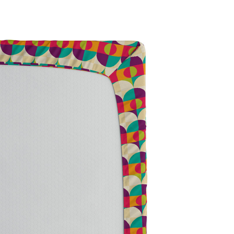 Microfiber Geometric Fitted Sheet, Twin XL Fitted Sheet