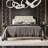 Mekelle Vegan Leather Platform Bed-1221956693-1221956689