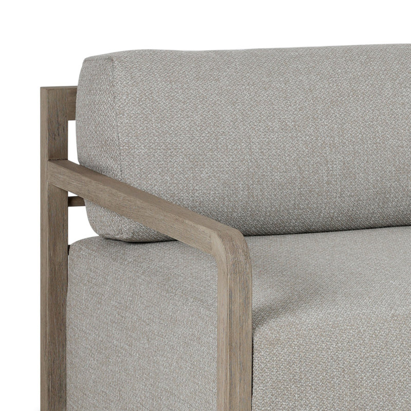 Stroud Outdoor Teak Swivel Lounge Chair, Hayes Fog