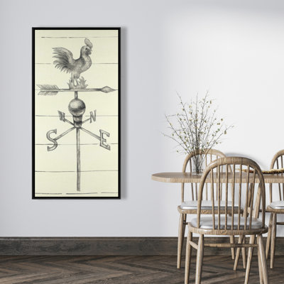 Vintage weathervane - 24"x48" Framed canvas