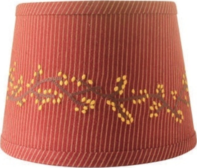 8'' H Cotton - Emb Drum SHADES, Wine