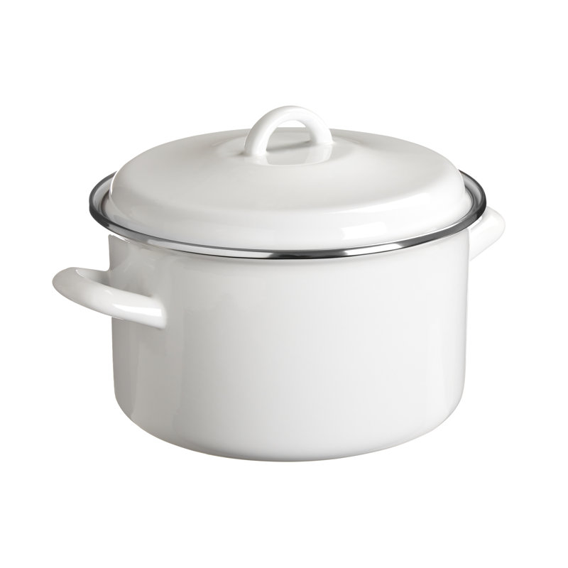 Danielburnham 4.7 l Aluminium Round Casserole, White