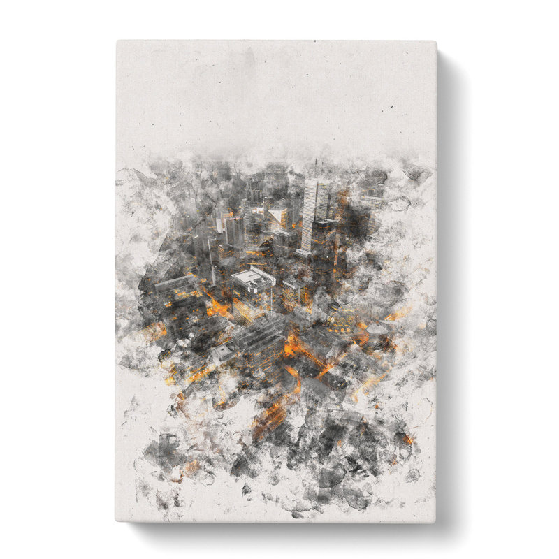 Toronto Canada Skyline Abstract - Wrapped Canvas Painting, 91cm H x 60cm W x 3cm D