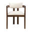 Linen Upholstered Armchair in Beige-304304163-304304162