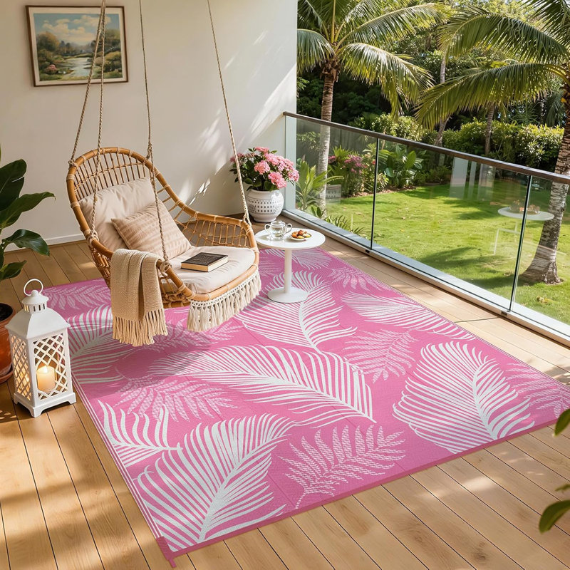 Tapis d'extérieur, Rose, Rectangulaire 8 pi x 10 pi