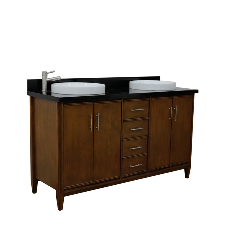 Ensemble de meuble-lavabo double 61 po Harrigan, Noir