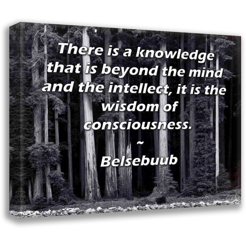 Toile tendue de la galerie ArtsyQuotes par Belsebuub: «Il y a une connaissance qui dépasse l'esprit et l'intellect, c'est la sagesse de la conscience.