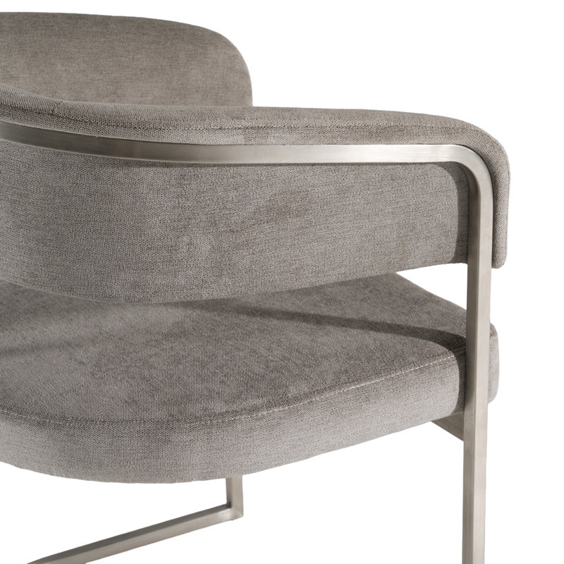 Sebastian - Modern Fabric + Dining Chair, Gray