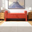 Banc moderne avec accoudoirs et rangement, tabouret de repose-pieds rembourré pour le salon, la chambre à coucher, le dortoir et plus encore-1051417349