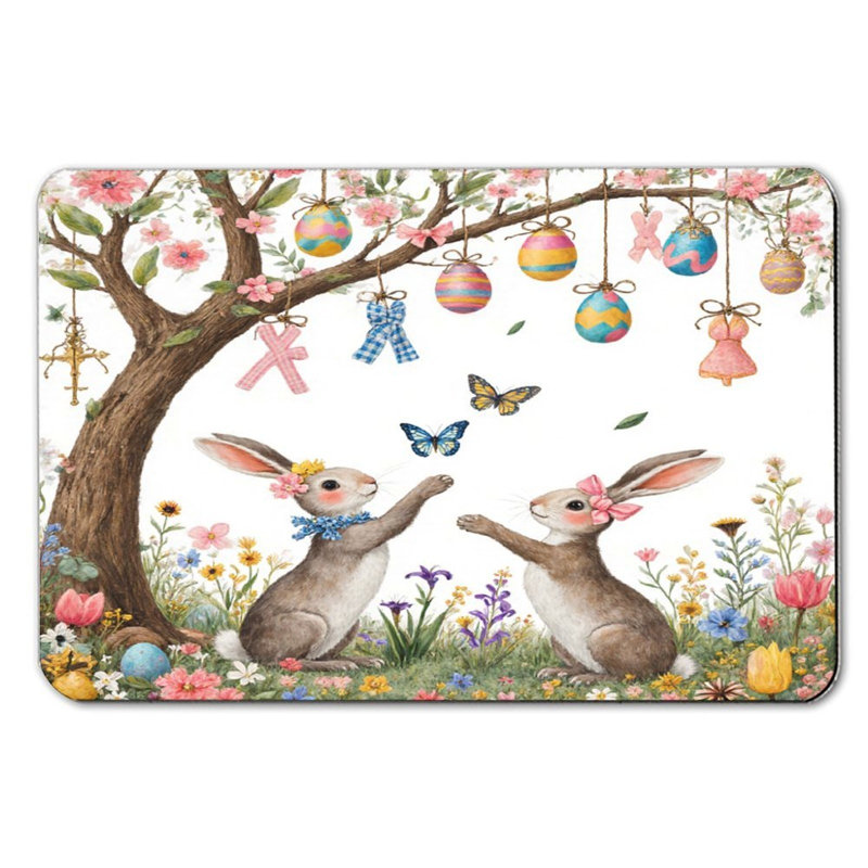 Easter Bunnies and Eggs Bath Mat, 16 x 24 inch
