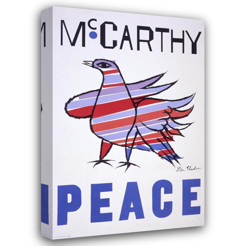 «Mccarthy Peace» par Ben Shahn - Toile tendue avec châssis, H 24 po x l 17 po