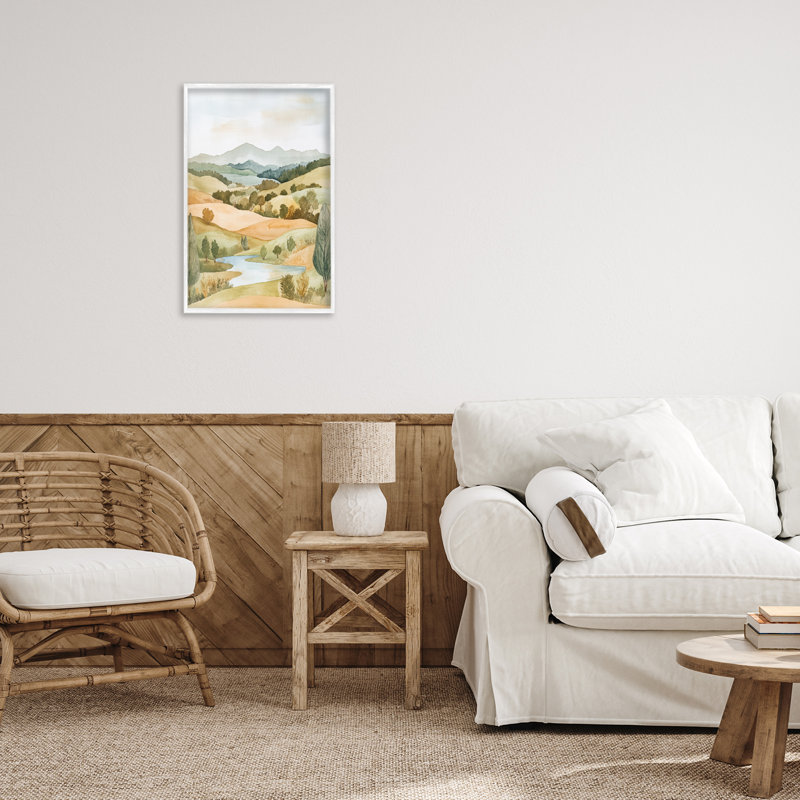 Watercolor Hills & Tranquil Valley, estampe numérique, conception de Petal Prints Design, 18 x 12