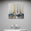 Reproduction d'art sur toile imprimée: voiliers modernes dorés et argentés, toiles à cadre doré 1P