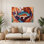 «Southwestern Animals Fish» 27, art mural en métal brun