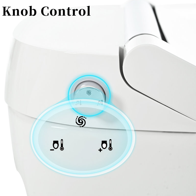Ceramic Smart Toilet With Foot Sensor Flush & Night Auto Function Long-Lasting Material