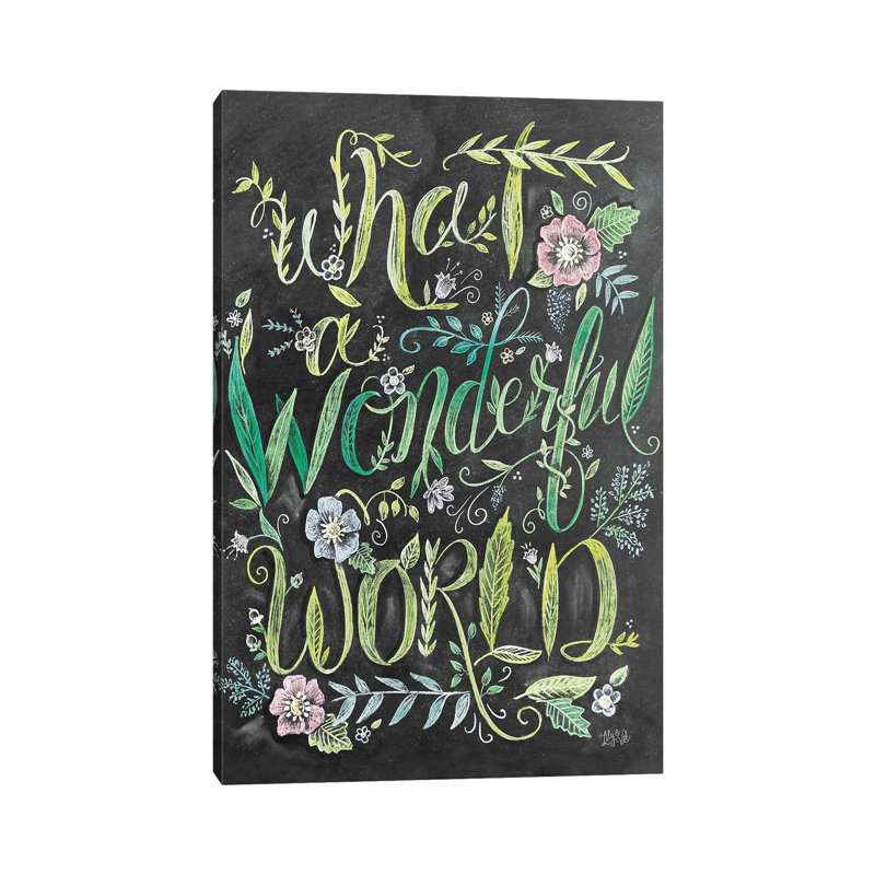 What A Wonderful World by Lily & Val - Wrapped Canvas Print, Wrapped Canvas, 20.32 cm H x 30.48 cm W