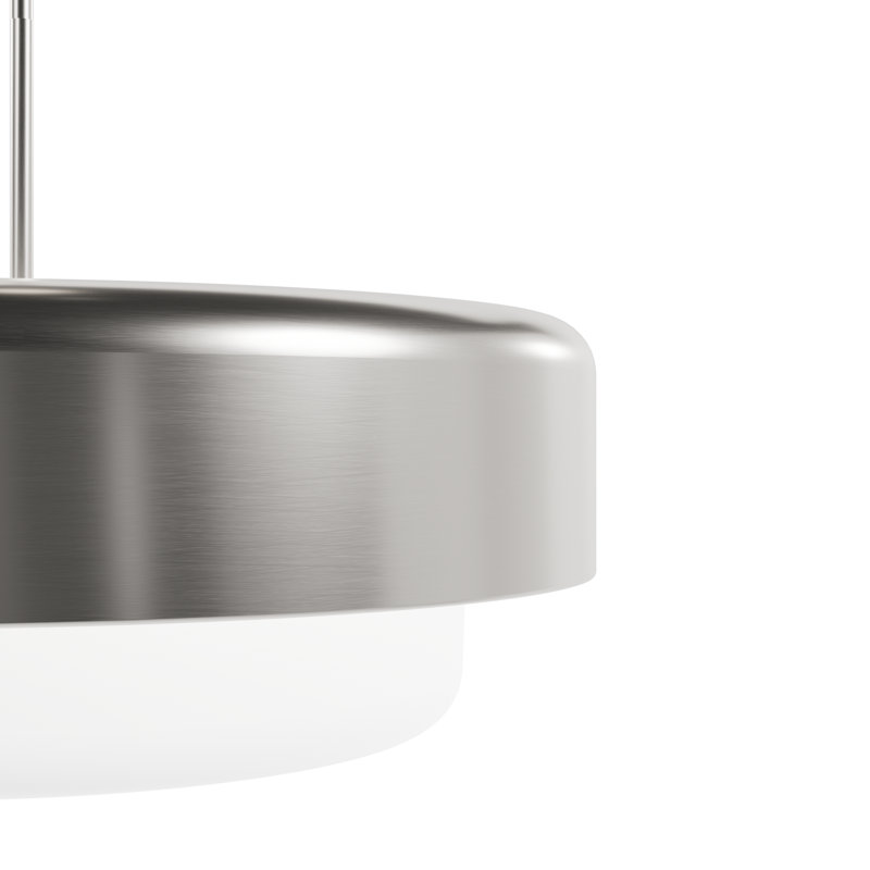 4 - Light Drum Drum Pendant, Brushed Nickel