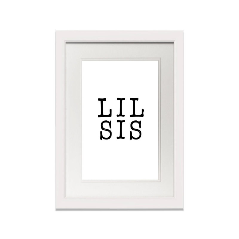 Lil Sis, art encadré, H 30 po x l 20 po x P 1 po