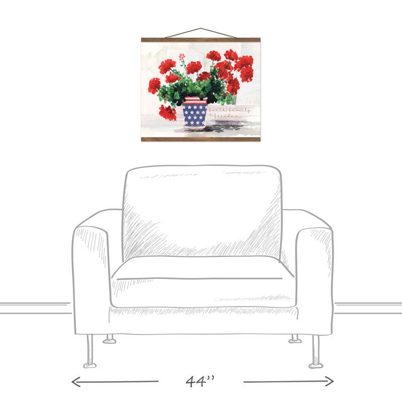 " Patriotic Florals " Painting Print