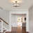 Kourtney 4-Light Farmhouse Modern Clear Glass Semi Flush Ceiling Light-1869264902