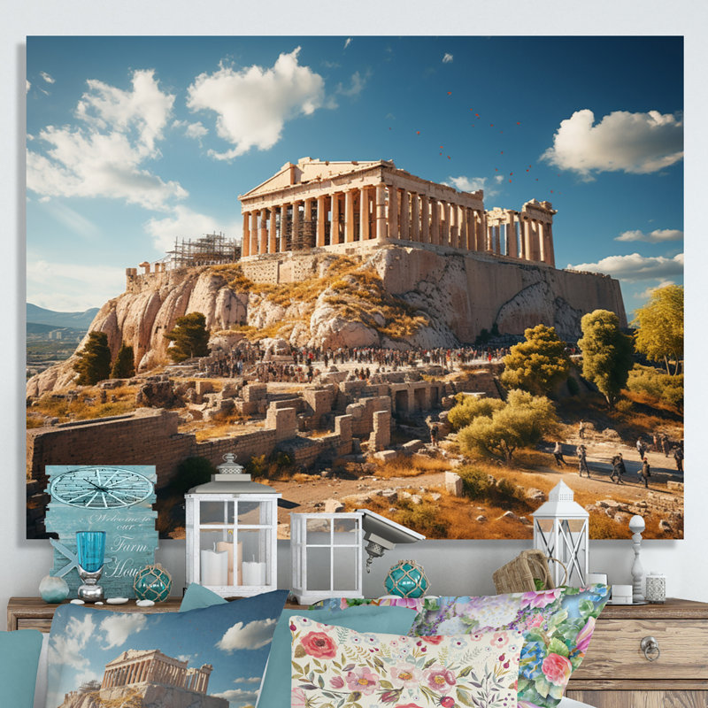 " Greece Acropolis Majesty ", Toile tendue, H 30 po x l 40 po