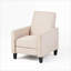 Fauteuil inclinable, style classique avec dossier à pousser | Beige clair | Lin-1955558348