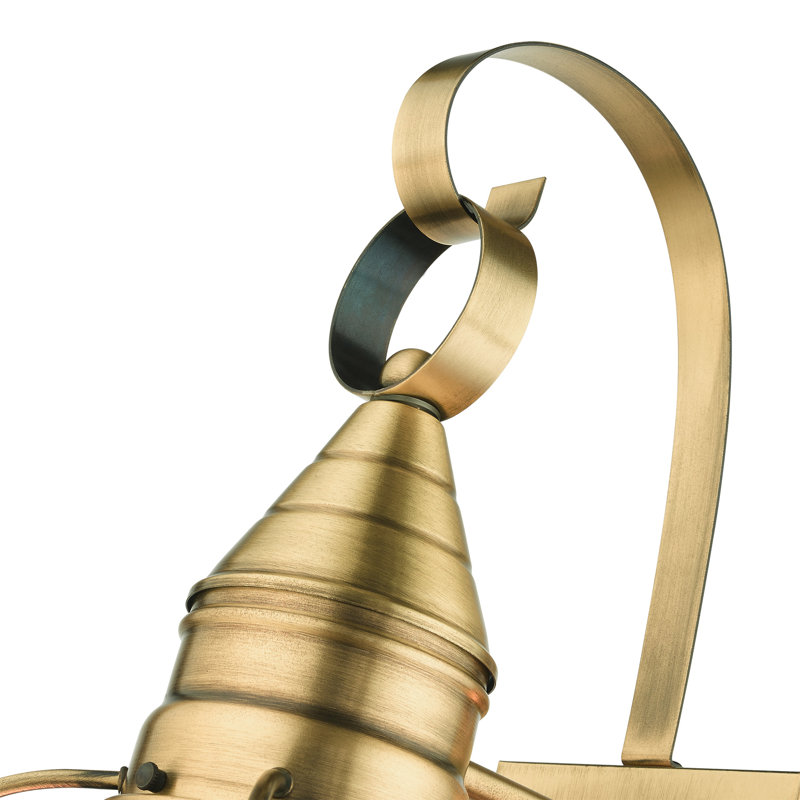 Aster Wall Light, Antique Brass, 14.75"H x 8.75"W x 9.75" D