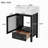 storage Ceramic Sink Modern Bathroom Vanity
