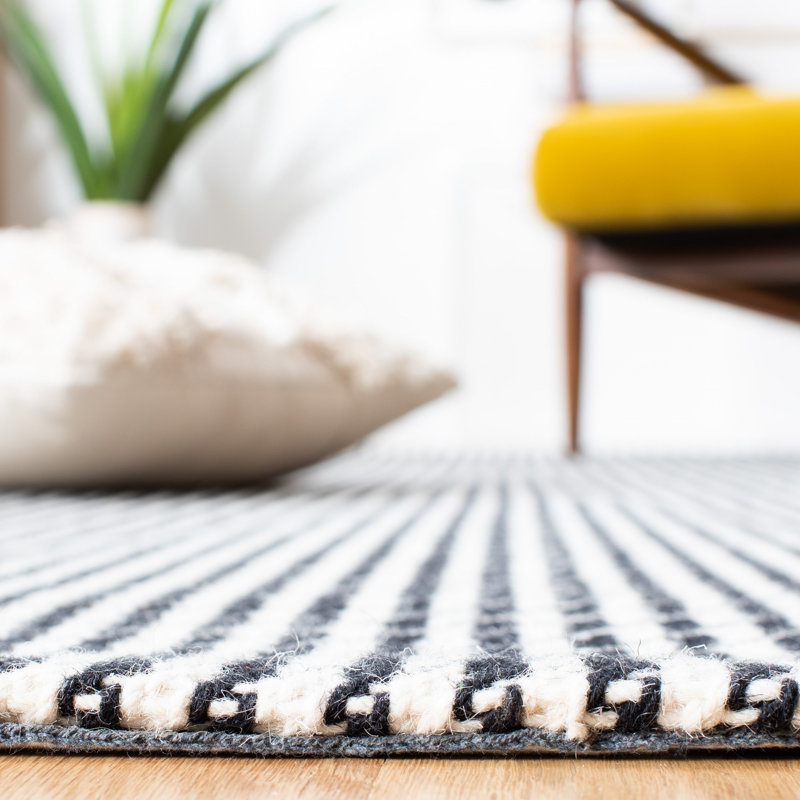 Tapis en laine et coton tissé à la main Nelya, Rectangulaire 3 pi x 5 pi