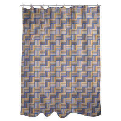 Rideau de douche simple basketweave rayures classic