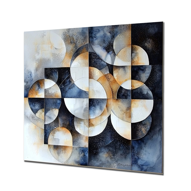 Coastal Transitional Form Of Shapes I - Art mural moderne en métal, impression moderne sur métal